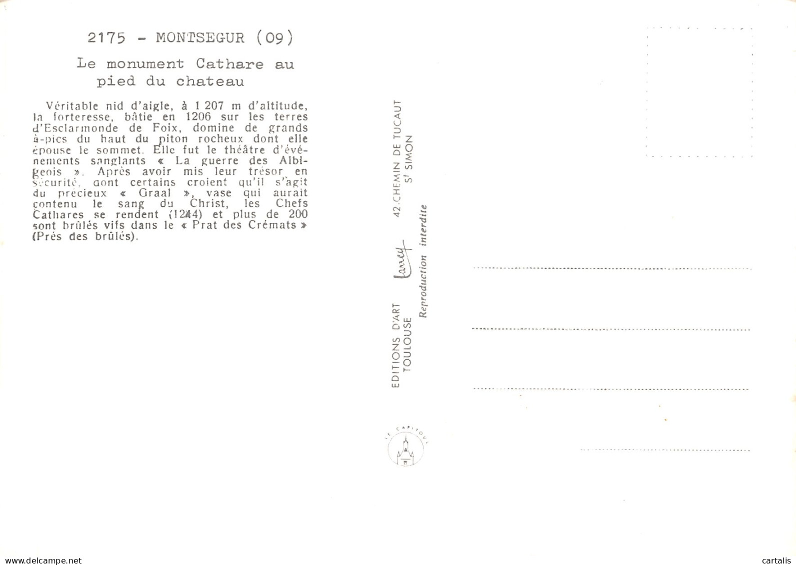 09-MONTSEGUR LE CHATEAU-N°4181-A/0349 - Other & Unclassified