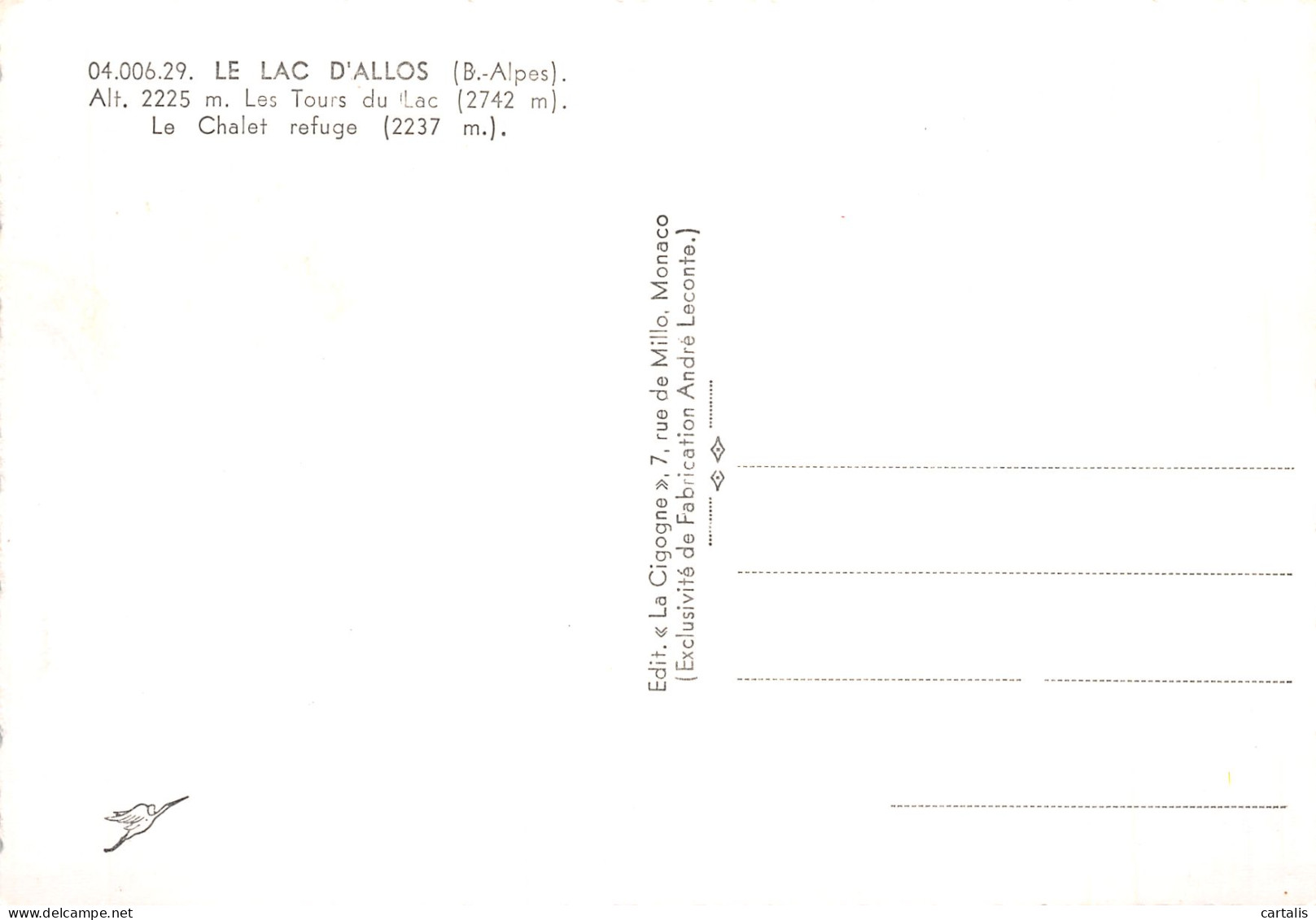 04-LE LAC D ALLOS-N°4181-A/0229 - Andere & Zonder Classificatie