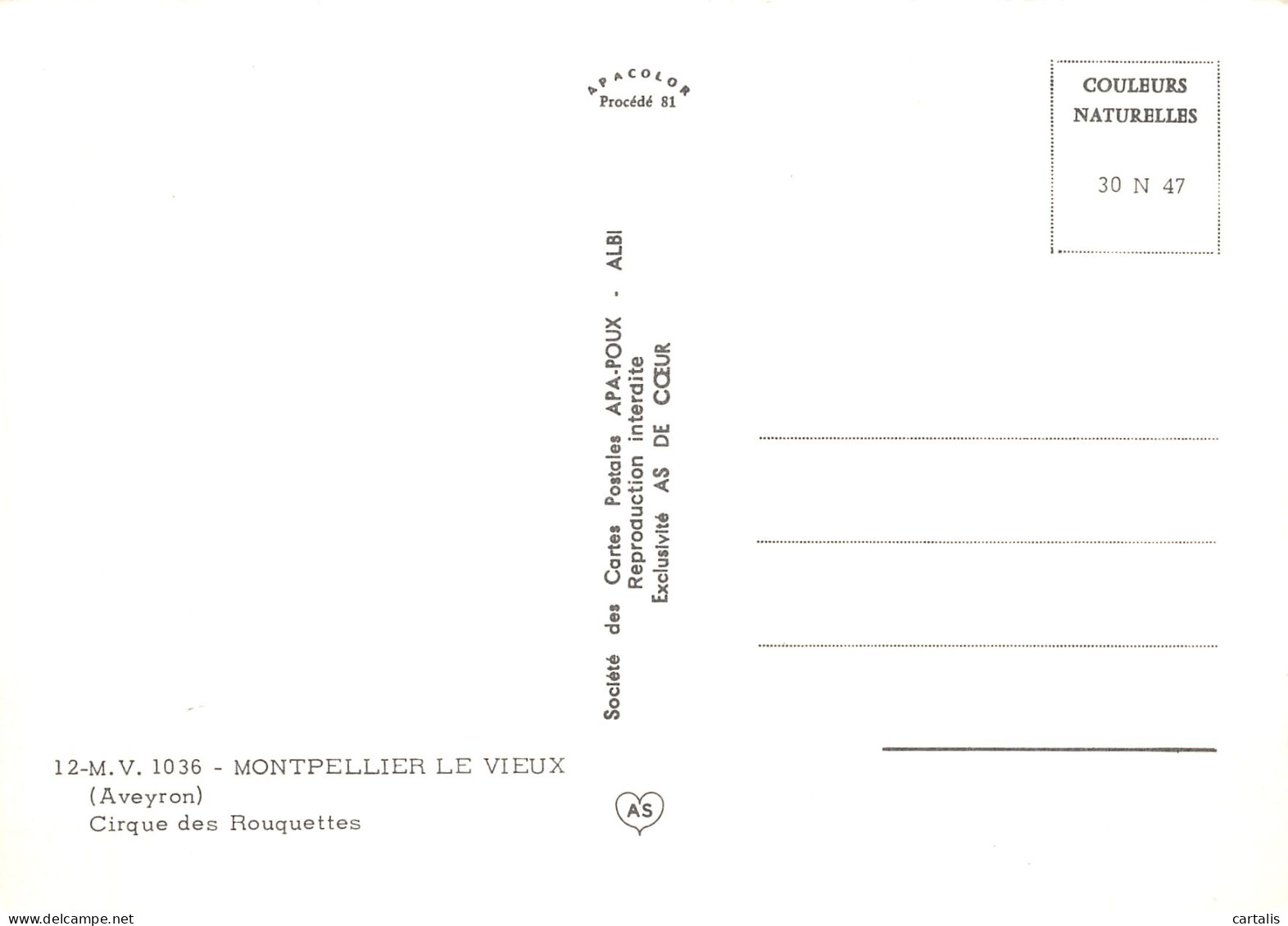 12-MONTPELLIER LE VIEUX-N°4180-D/0301 - Andere & Zonder Classificatie
