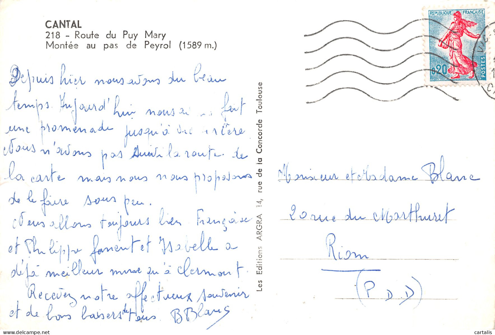 15-ROUTE DU PUY MARY-N°4180-D/0129 - Sonstige & Ohne Zuordnung