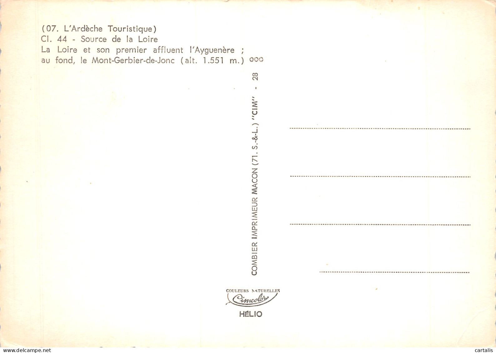 07-SOURCE DE LA LOIRE-N°4180-D/0123 - Altri & Non Classificati