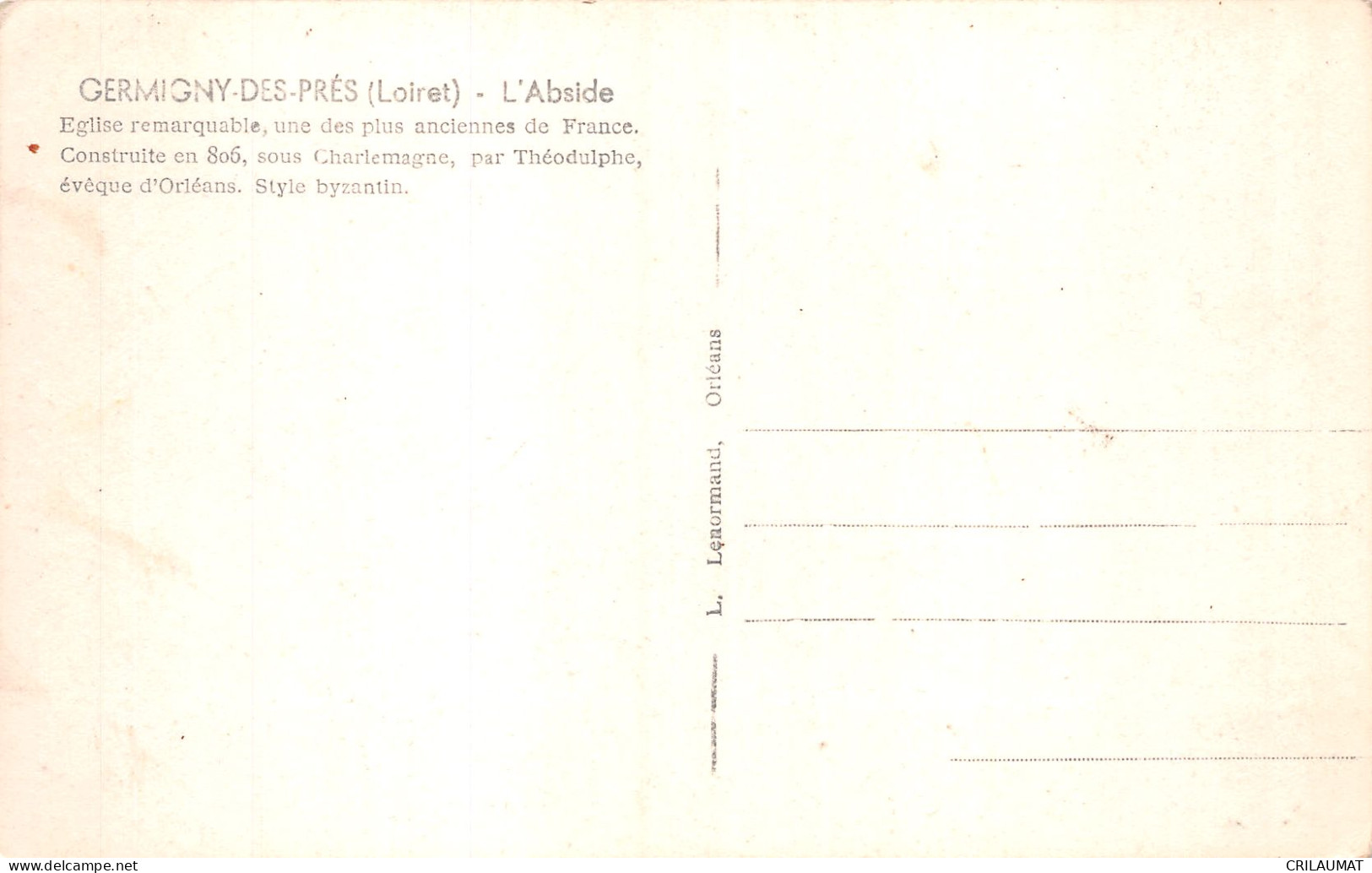 45-GERMIGNY DES PRES-N°LP5130-E/0255 - Autres & Non Classés