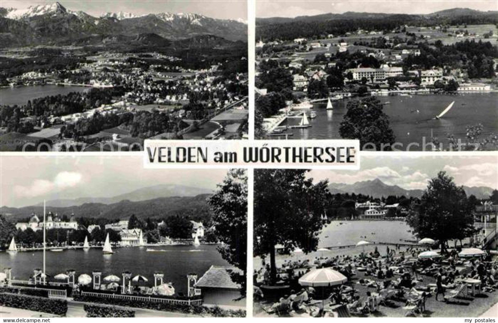 72795388 Velden Woerther See Fliegeraufnahme Seepartien Velden Am Woerther See - Altri & Non Classificati