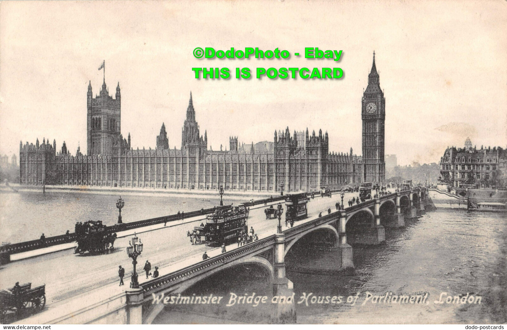 R354726 Westminster Bridge And Houses Of Parliament London. Valentines Series - Autres & Non Classés