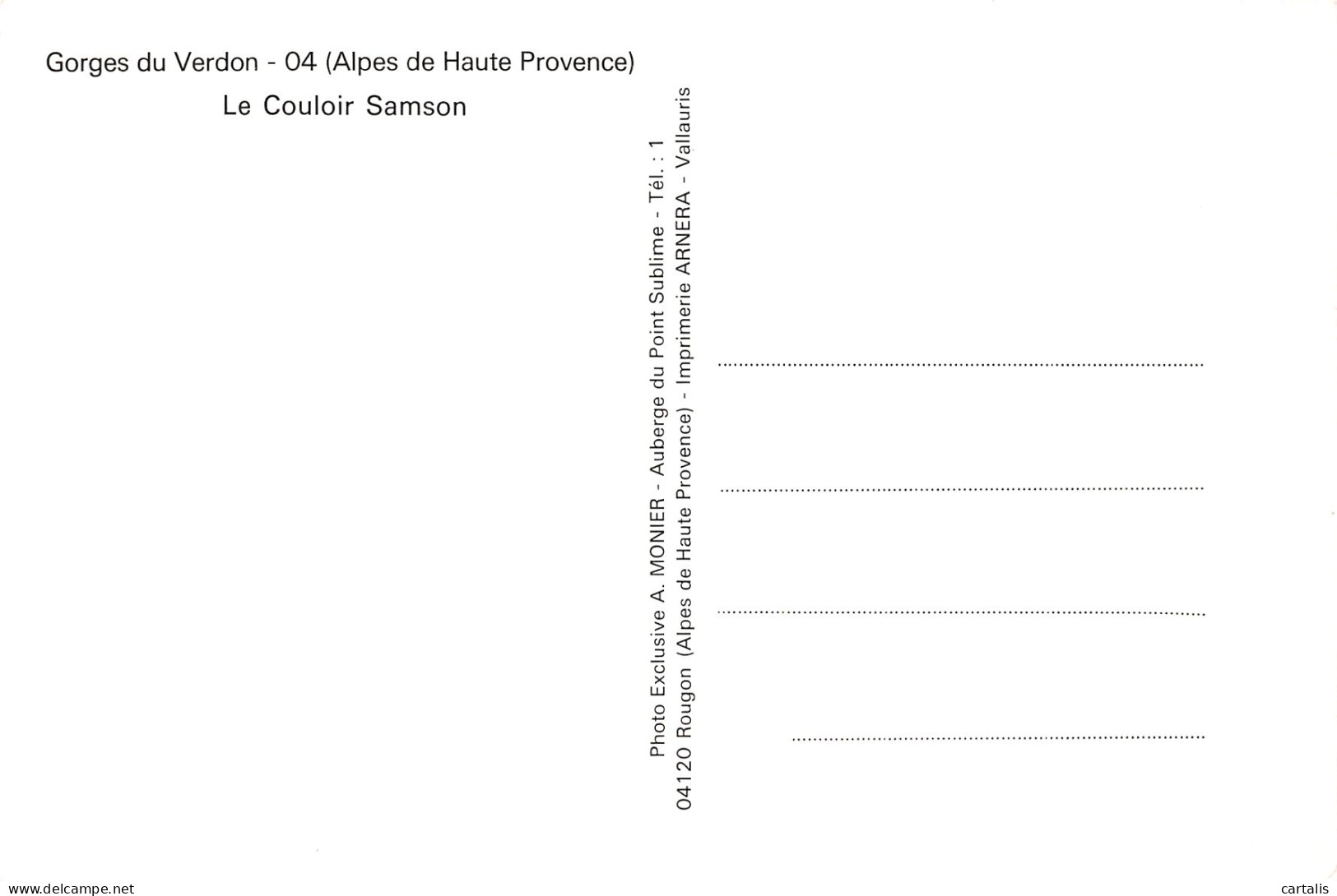 04-LES GORGES DU VERDON-N°4182-A/0019 - Altri & Non Classificati