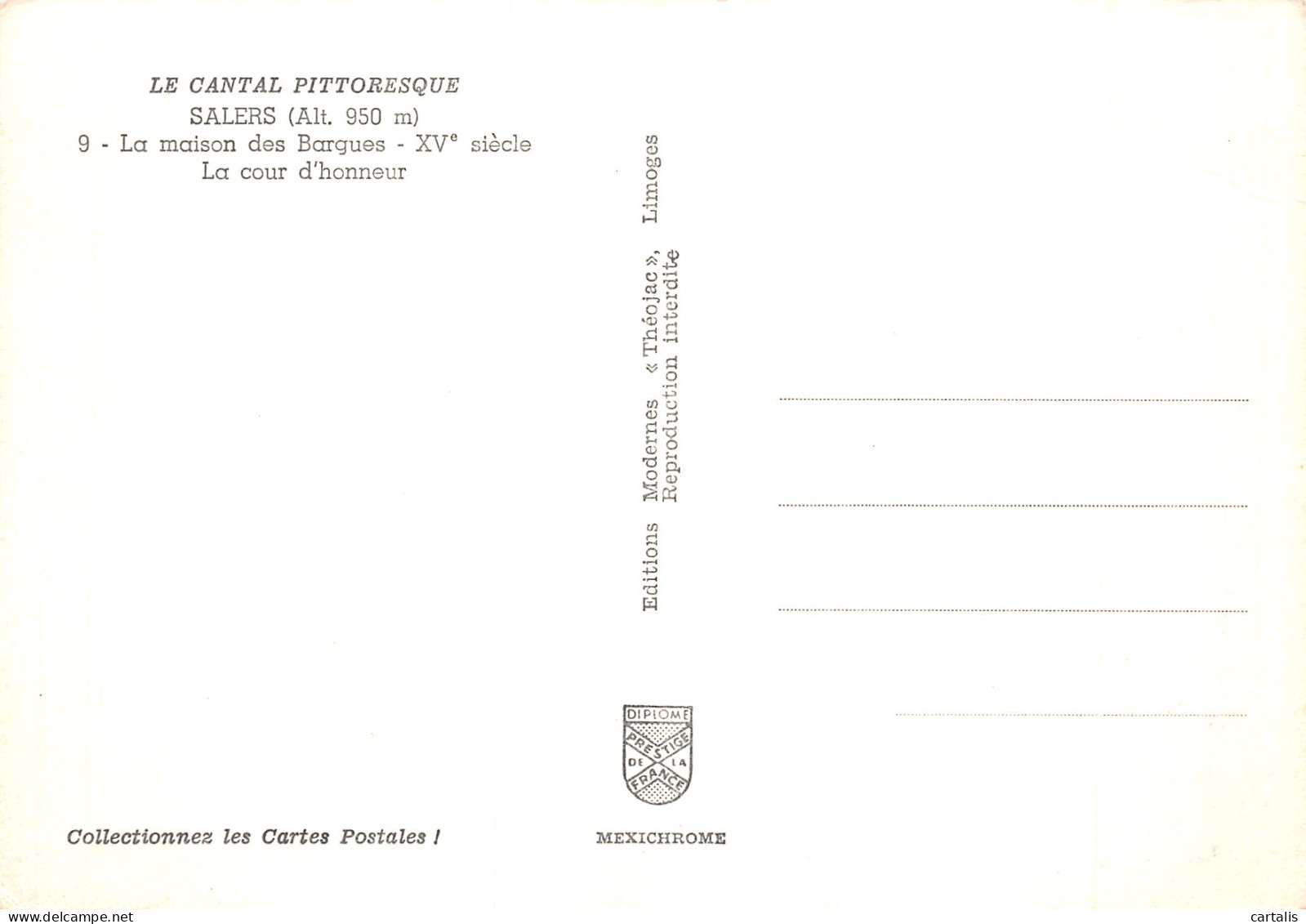 15-SALERS-N°4182-A/0009 - Sonstige & Ohne Zuordnung