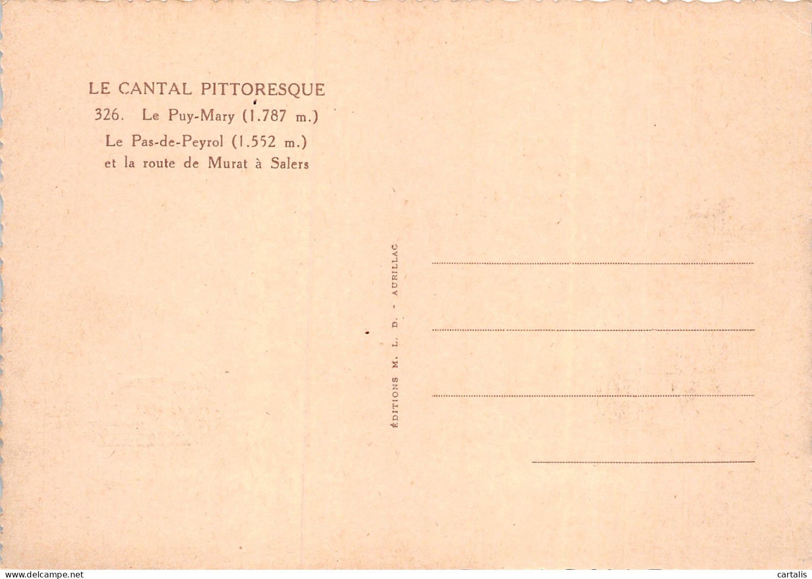 15-LE PUY MARY-N°4181-D/0085 - Other & Unclassified