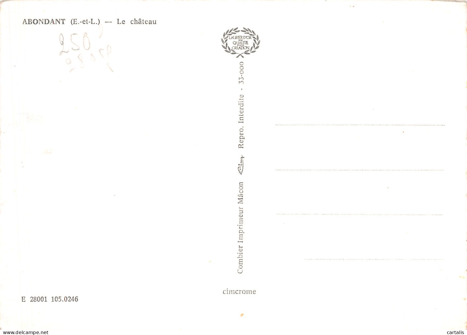 28-ABONDANT-N°4181-C/0137 - Sonstige & Ohne Zuordnung