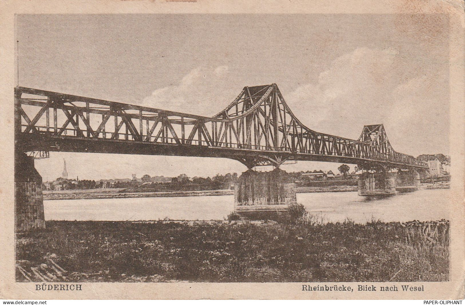 4230 WESEL - BÜDERICH, Rheinbrücke Nach Wesel, 1921 - Wesel