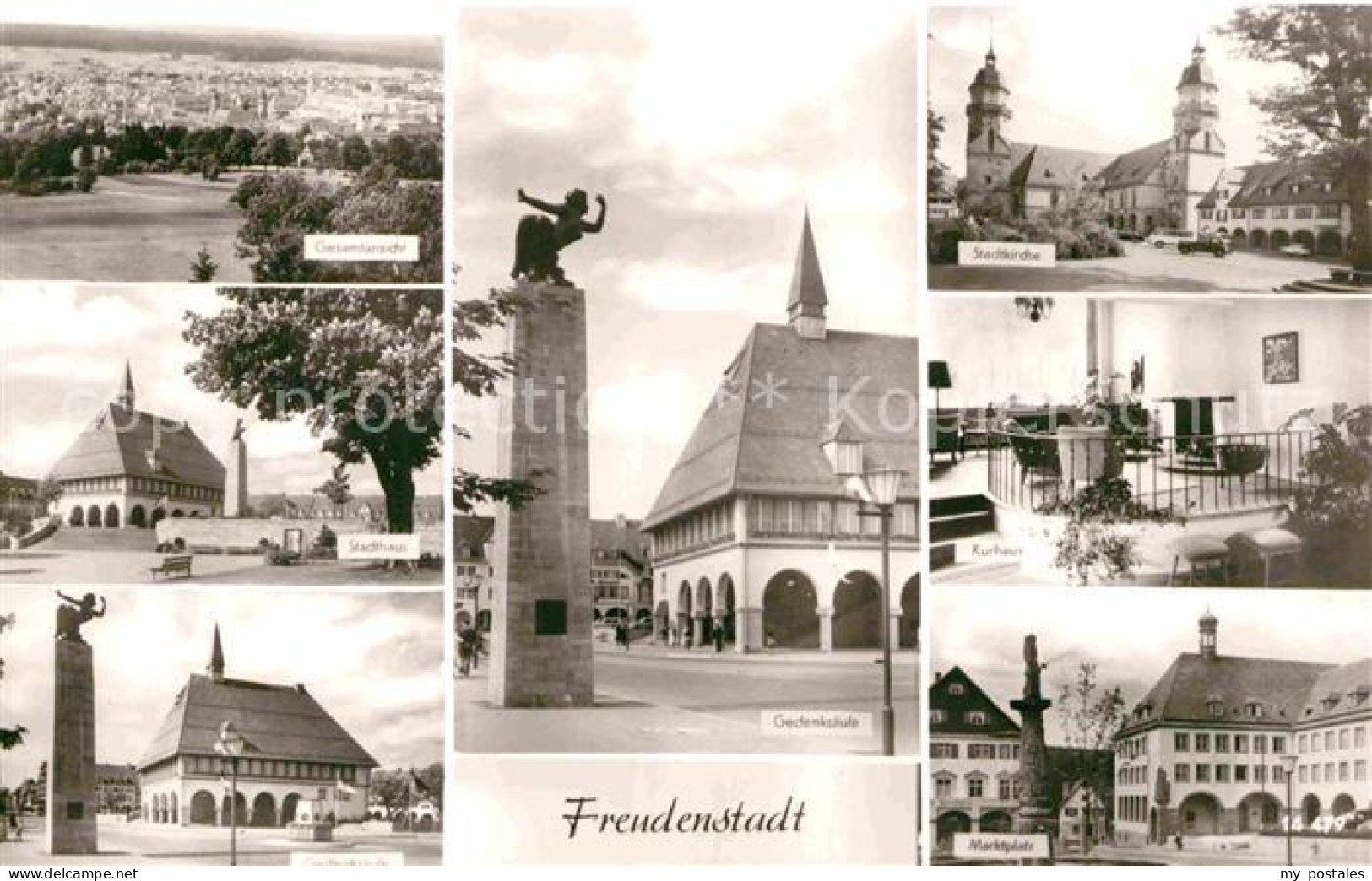 72795090 Freudenstadt Gesamtansicht Stadthaus Gedenksaeule Freudenstadt - Freudenstadt