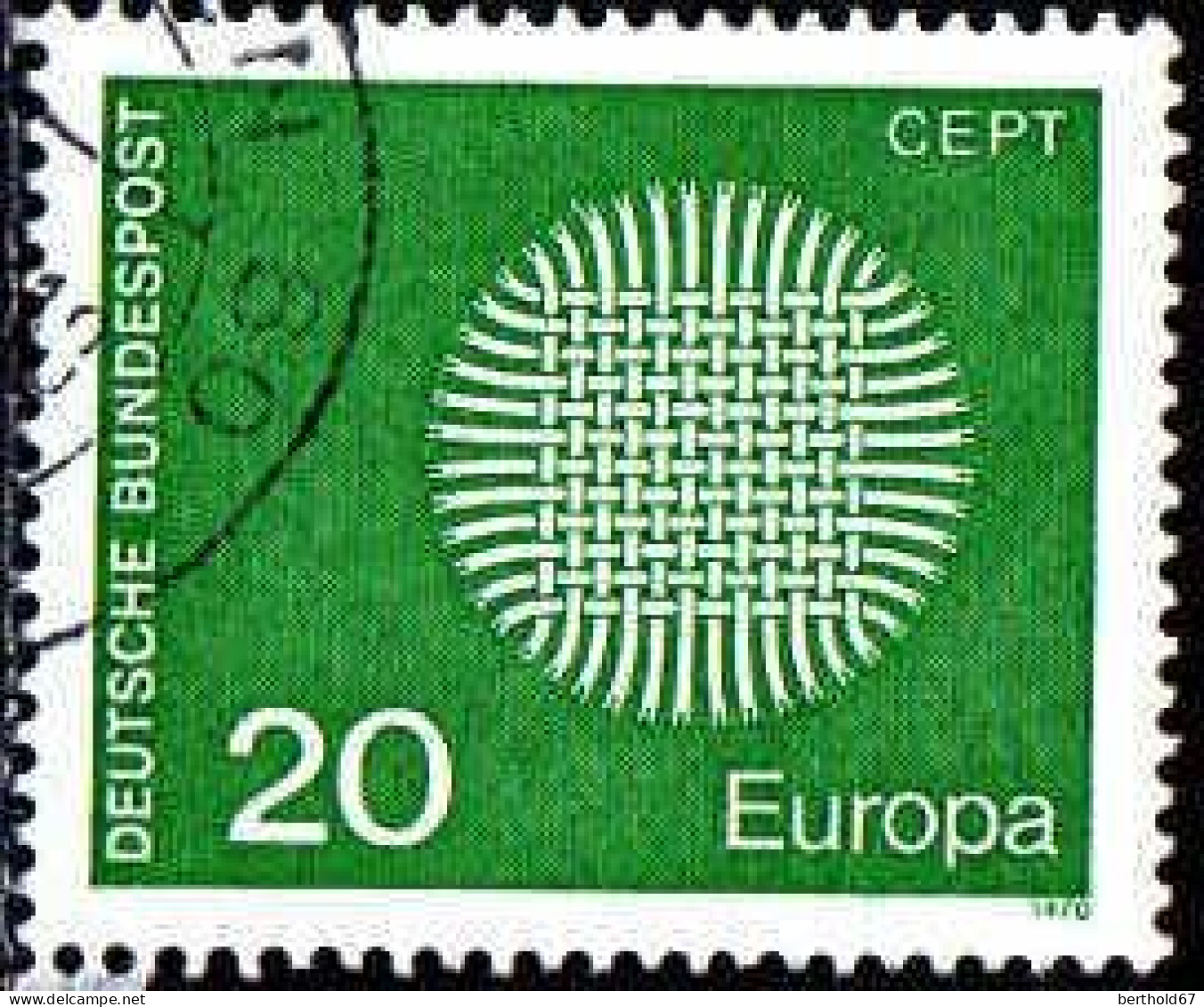 RFA Poste Obl Yv: 483/484 Europa Cept Tissage En Forme De Soleil (Beau Cachet Rond) (Thème) - 1970