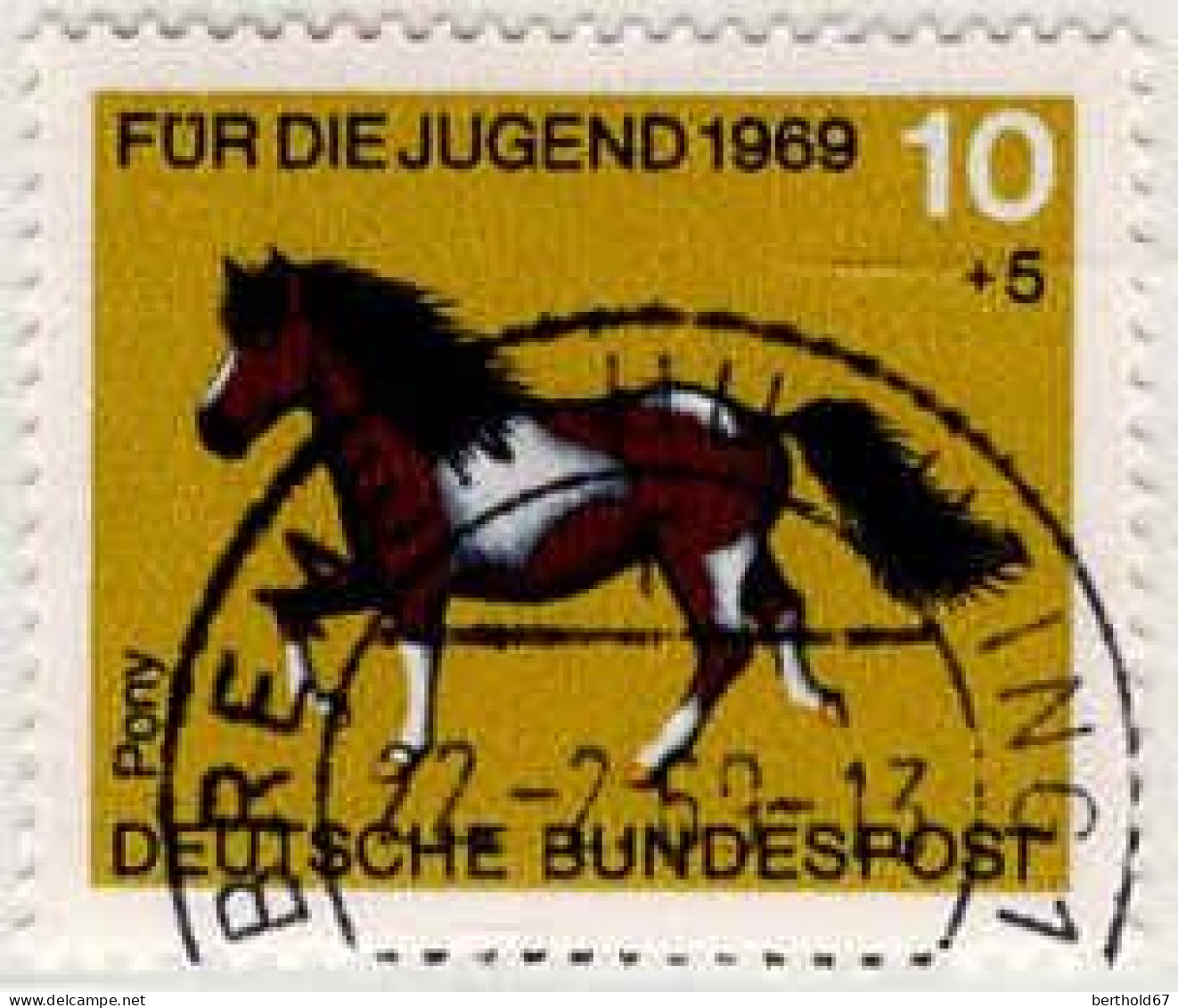 RFA Poste Obl Yv: 441/444 Für Die Jugend Chevaux (Thème) - Paarden