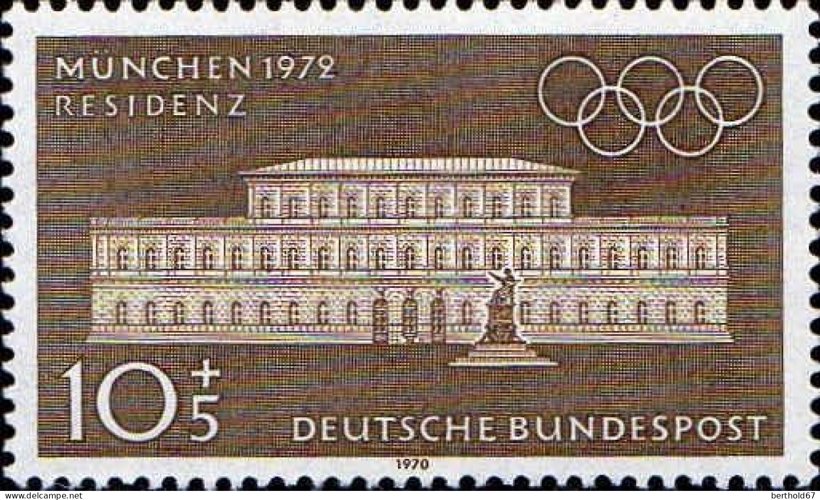 RFA Poste N** Yv: 487/490 Jeux Olympiques D'été Munich Edifices Munichois (Thème) - Zomer 1972: München