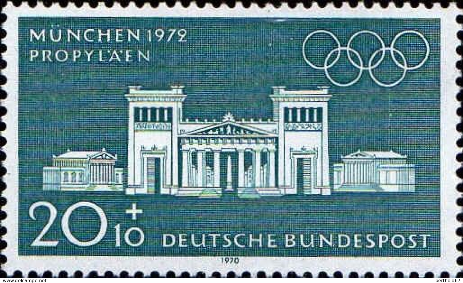 RFA Poste N** Yv: 487/490 Jeux Olympiques D'été Munich Edifices Munichois (Thème) - Sommer 1972: München