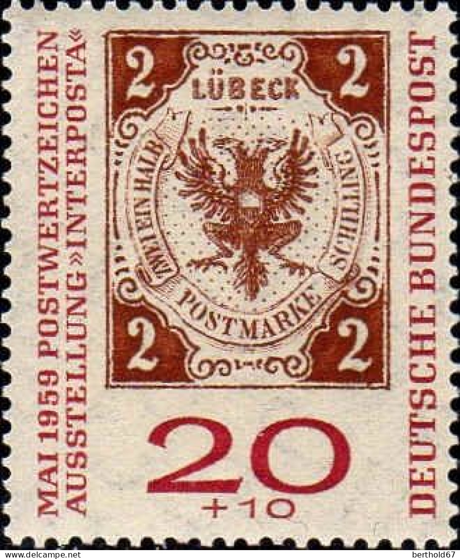 RFA Poste N** Yv: 181/182 Centenaire Du Timbres De Hamburg & De Lübeck (Thème) - Briefmarkenausstellungen