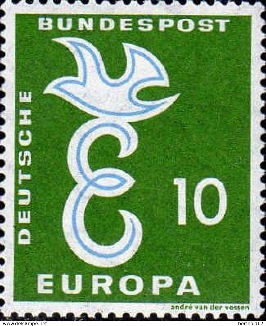 RFA Poste N** Yv: 164/165 Europa Cept E Stylisé Sous Colombe (Thème) - 1958