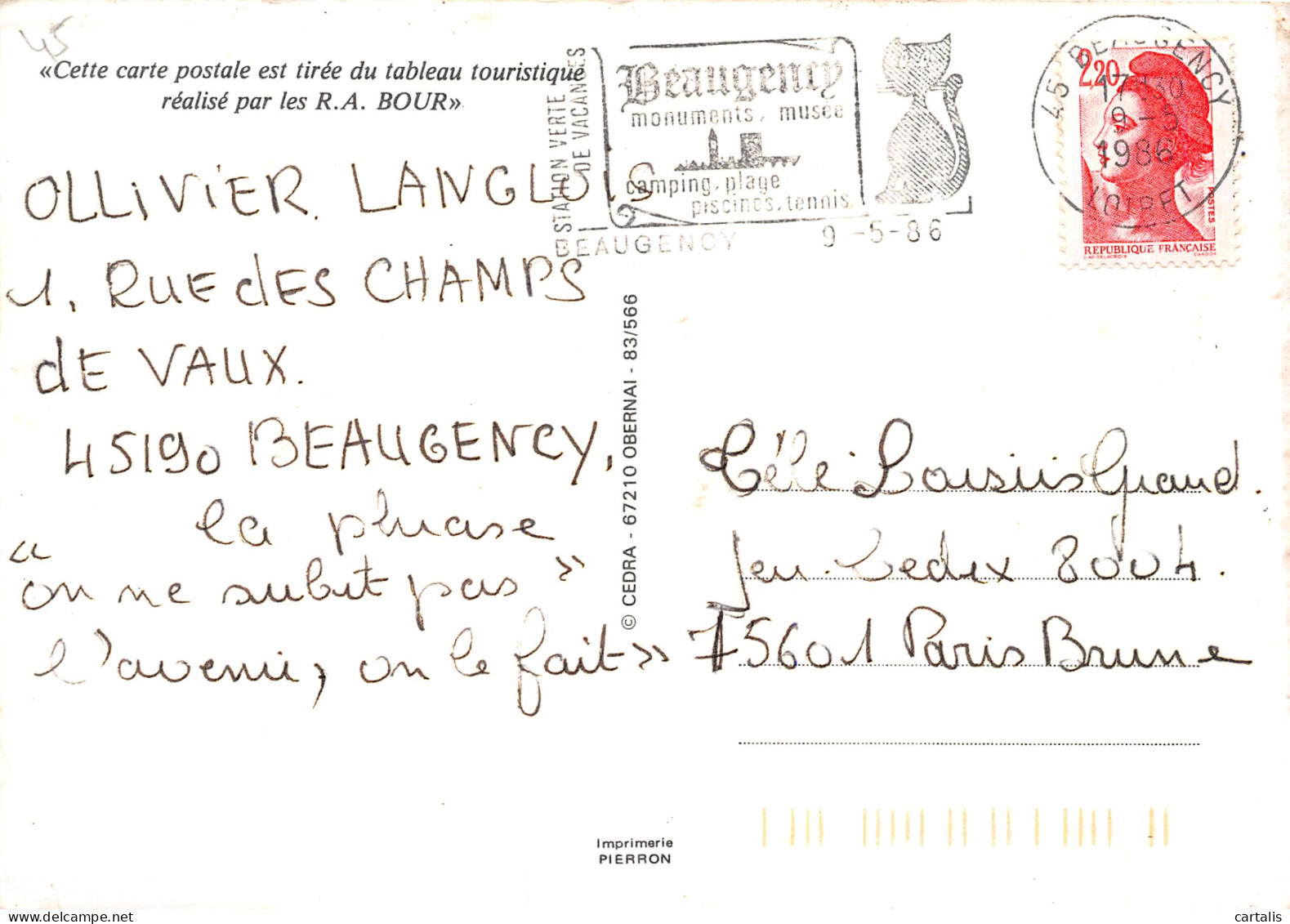 45-BEAUGENCY-N°4182-C/0105 - Beaugency