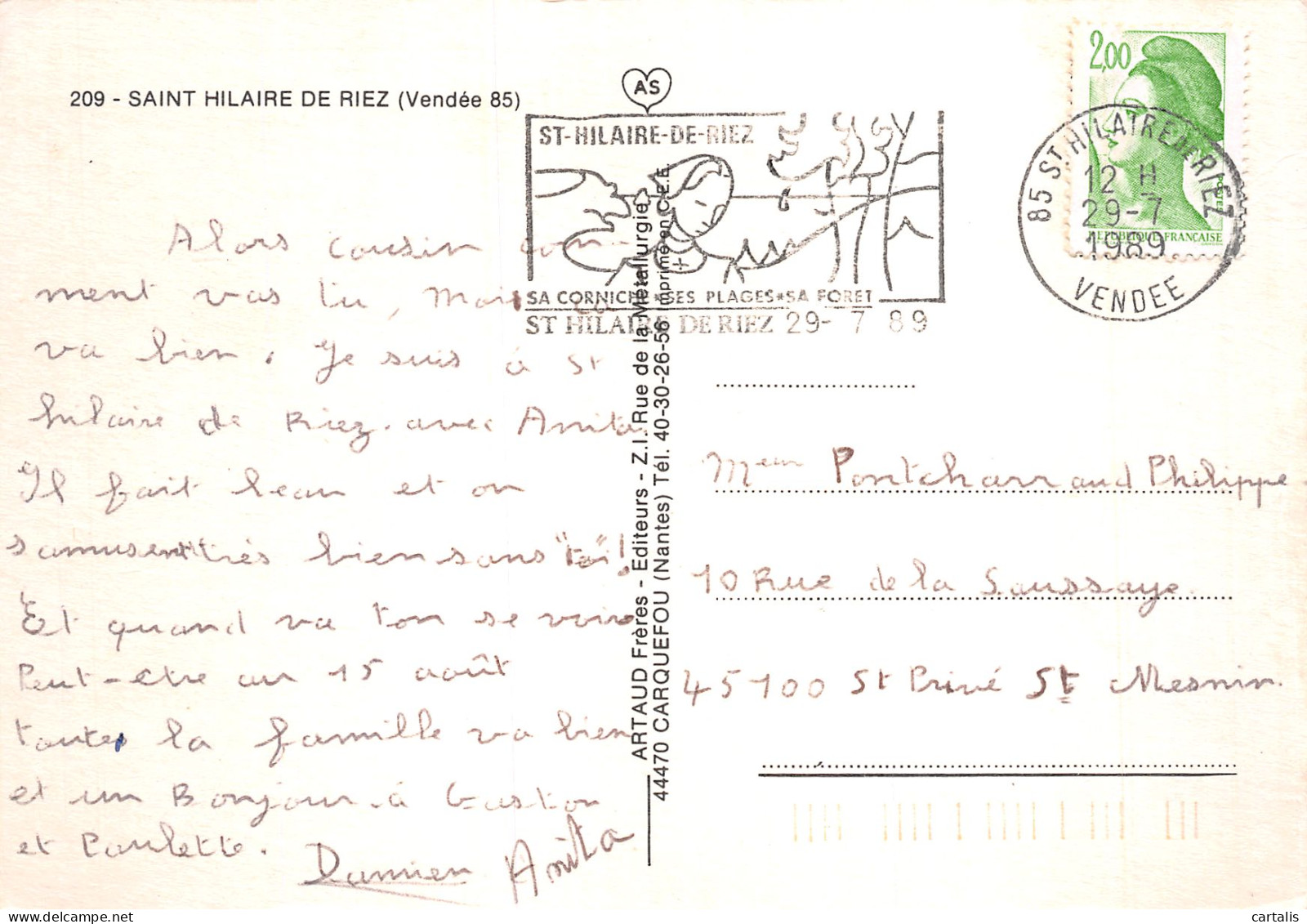 85-SAINT HILAIRE DE RIEZ-N°4182-B/0229 - Saint Hilaire De Riez