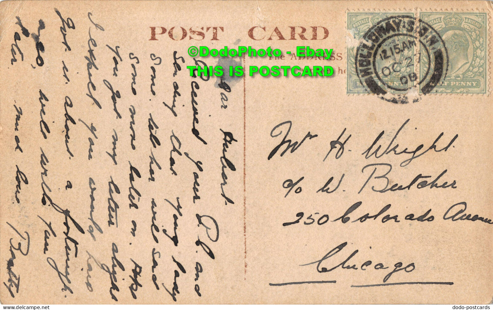 R354890 Bank Of England And Royal Exchange. London. Post Card. 1908 - Sonstige & Ohne Zuordnung