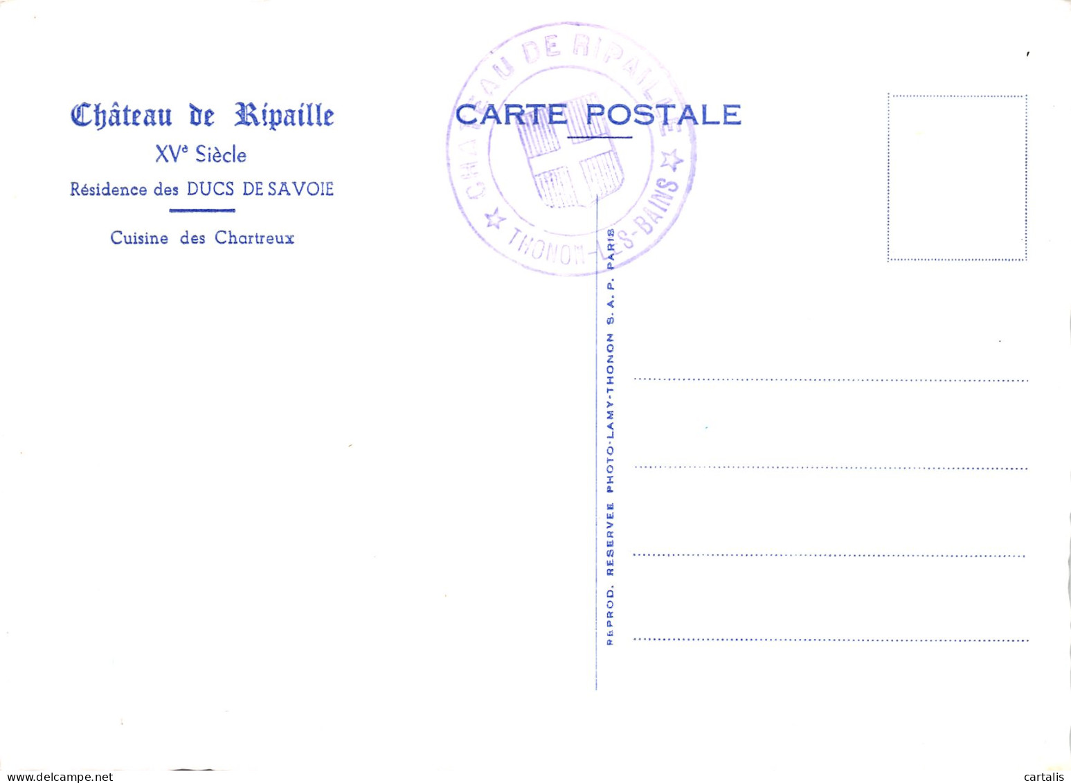 74-THONON LES BAINS CHATEAU DE RIPAILLE-N°4182-B/0003 - Thonon-les-Bains