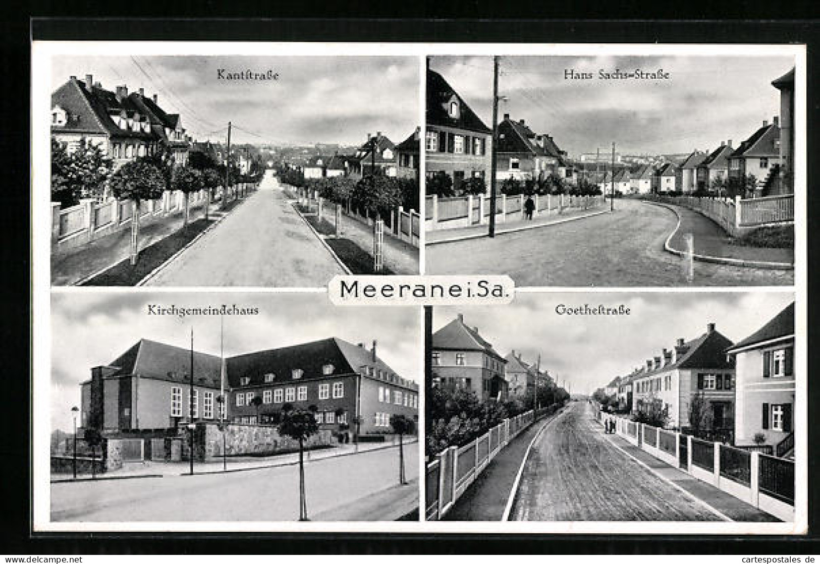 AK Meerane I. Sa., Kantstrasse Und Goethestrasse  - Meerane