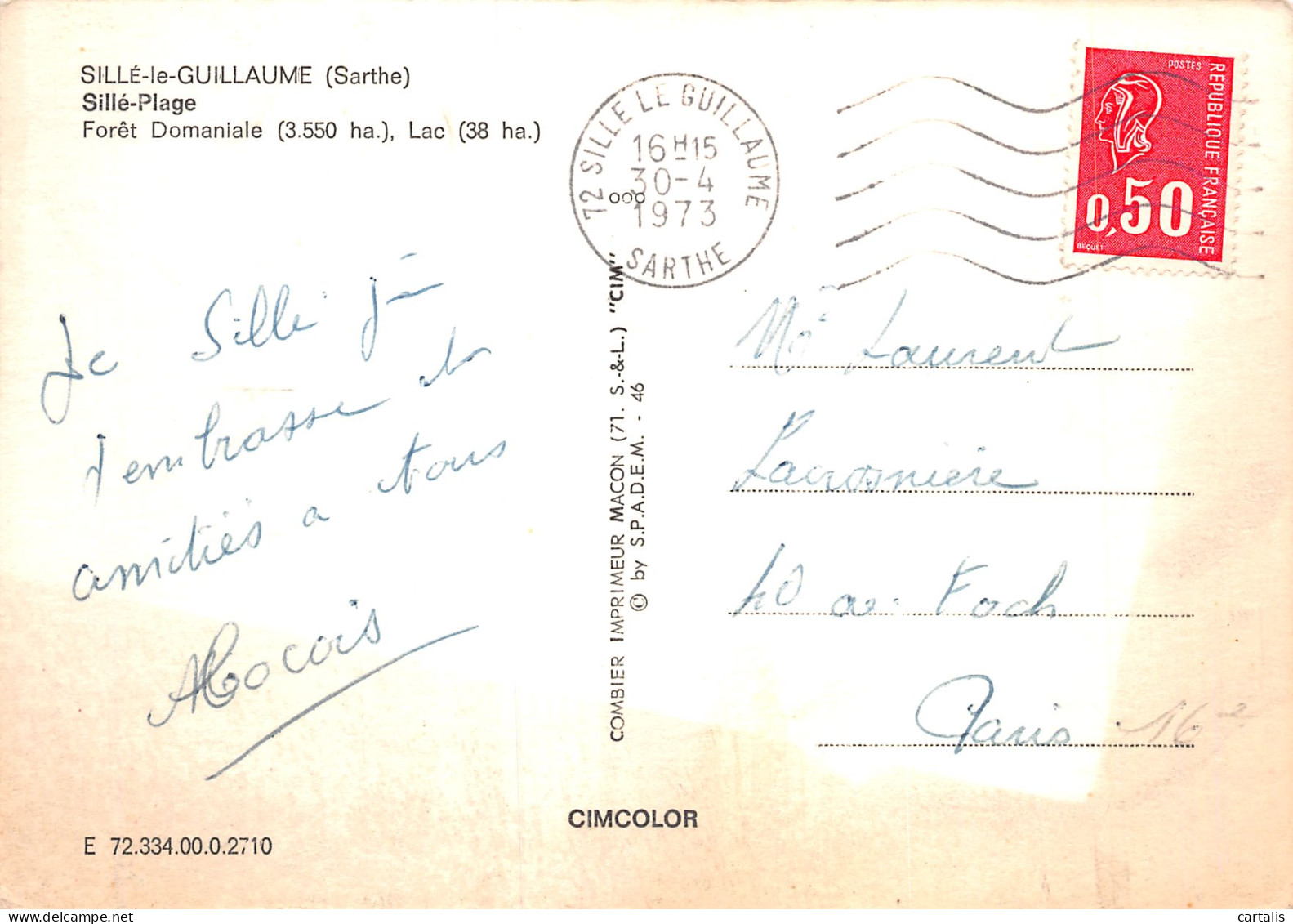 72-SILLE LE GUILLAUME-N°4182-A/0249 - Sille Le Guillaume