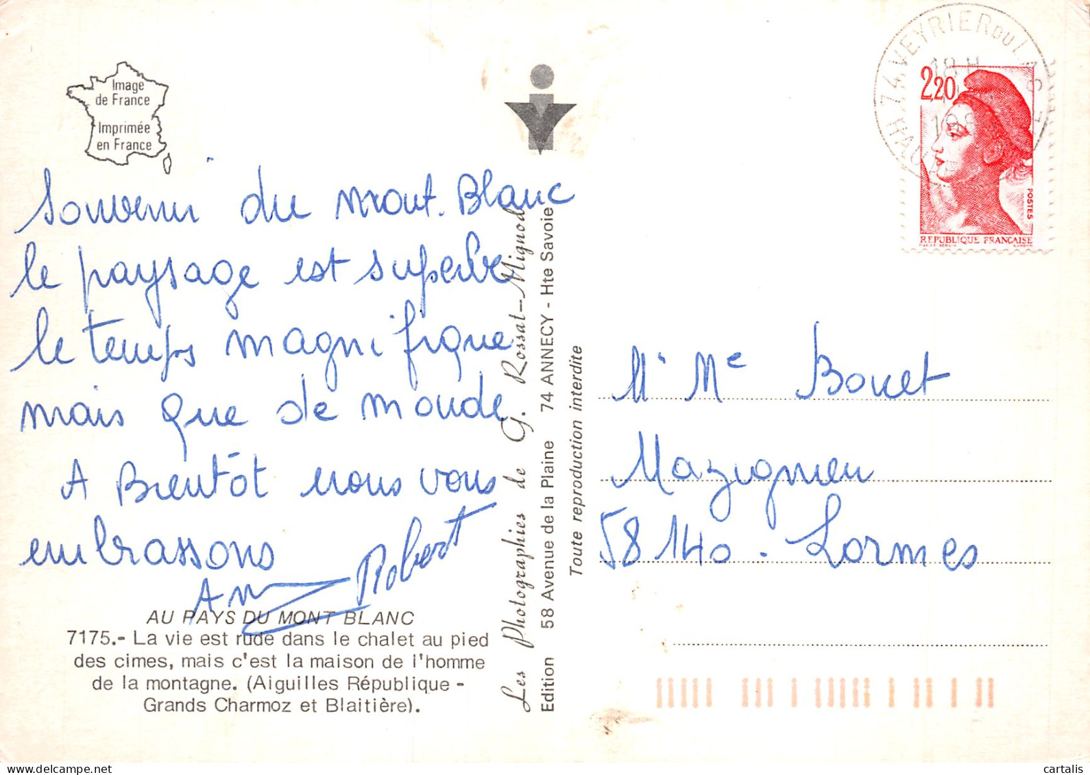 74-LE MONT BLANC-N°4182-A/0155 - Andere & Zonder Classificatie