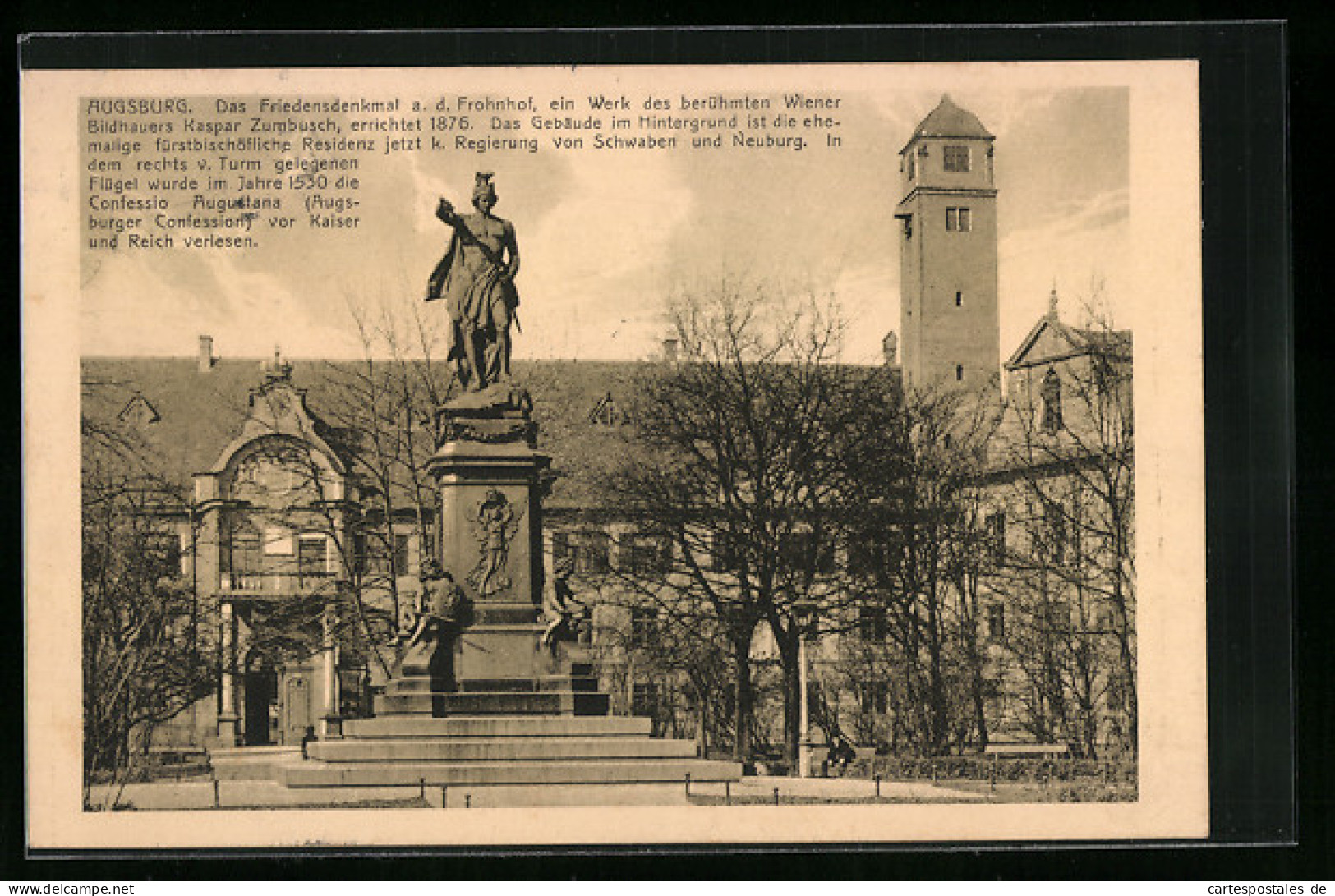 AK Augsburg, Vor Dem Friedensdenkmal  - Augsburg