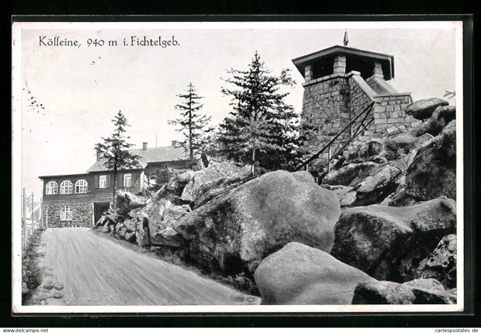 AK Kösseine Im Fichtelgebirge, Aussichtspunkt Am Unterkunftshaus  - Altri & Non Classificati