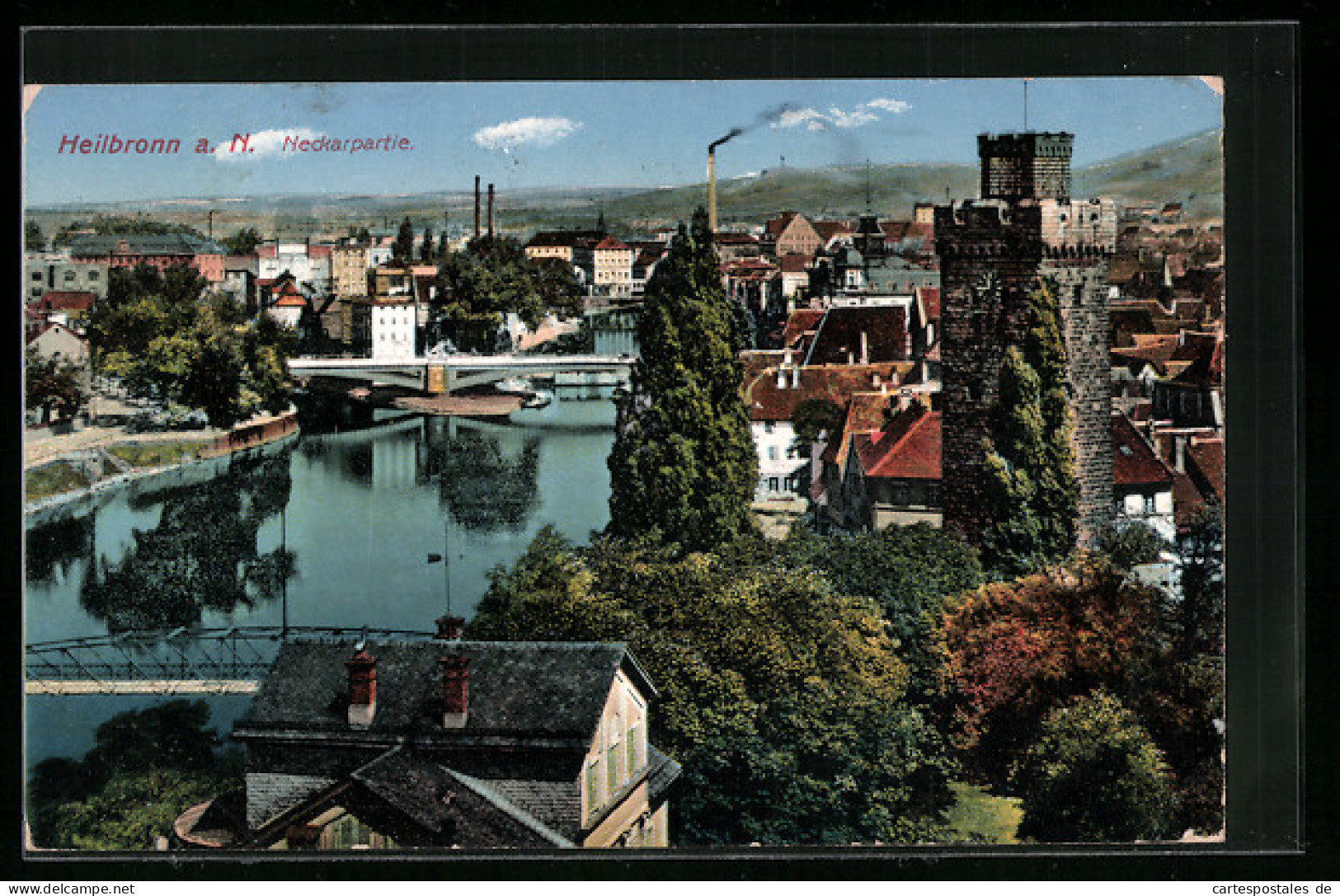 AK Heilbronn A. N., Neckarpartie Mit Blick über Die Stadt  - Heilbronn