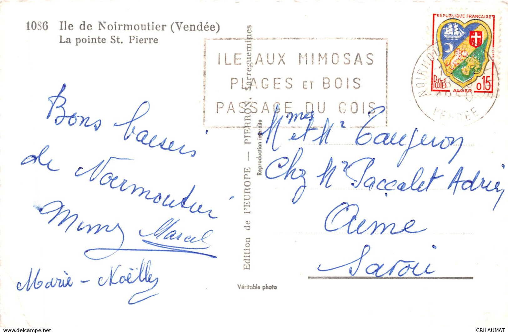85-ILE DE NOIRMOUTIER POINTE SAINT PIERRE-N°LP5131-A/0191 - Ile De Noirmoutier