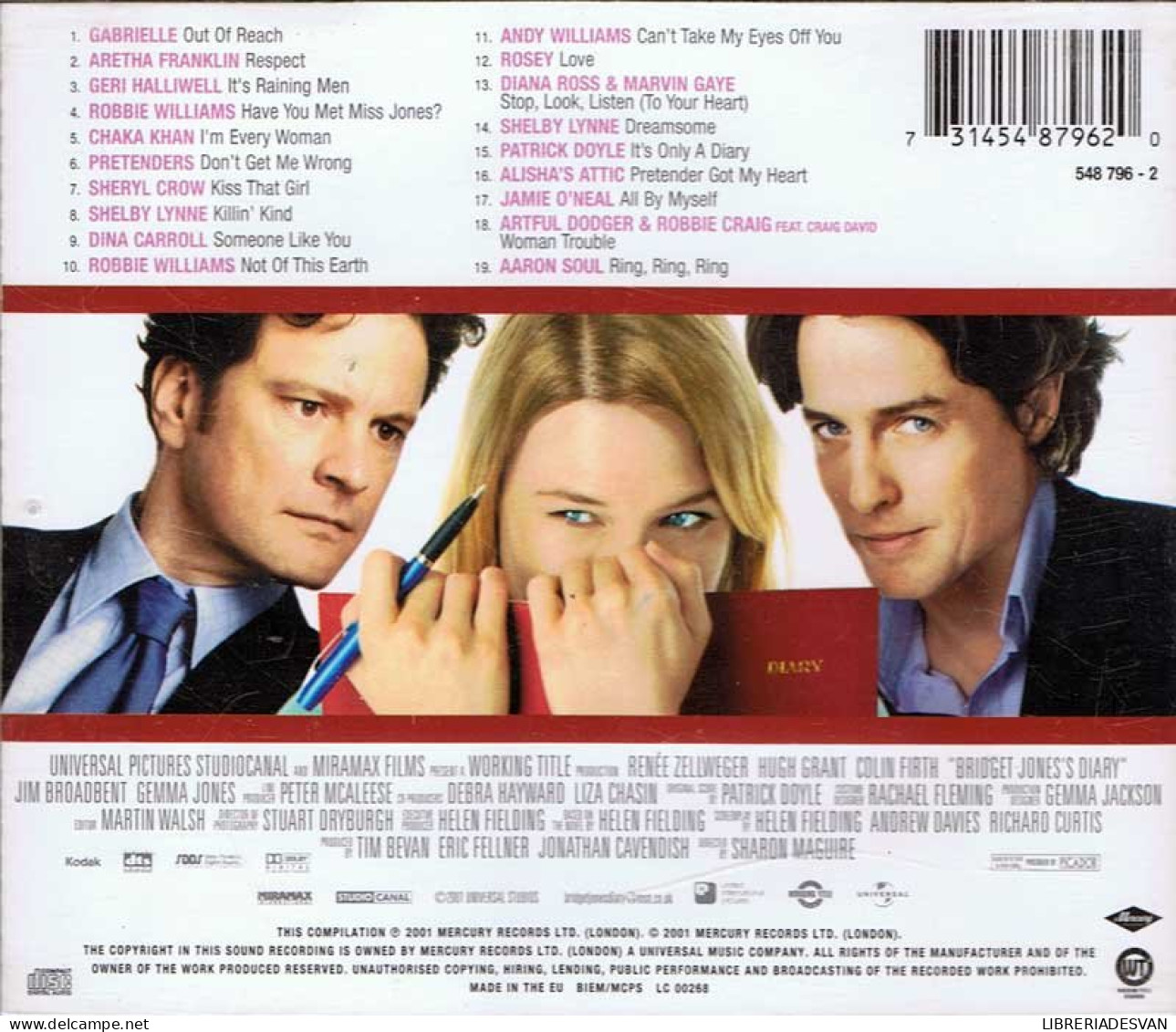 BSO. Bridget Jone's Diary. CD - Música De Peliculas