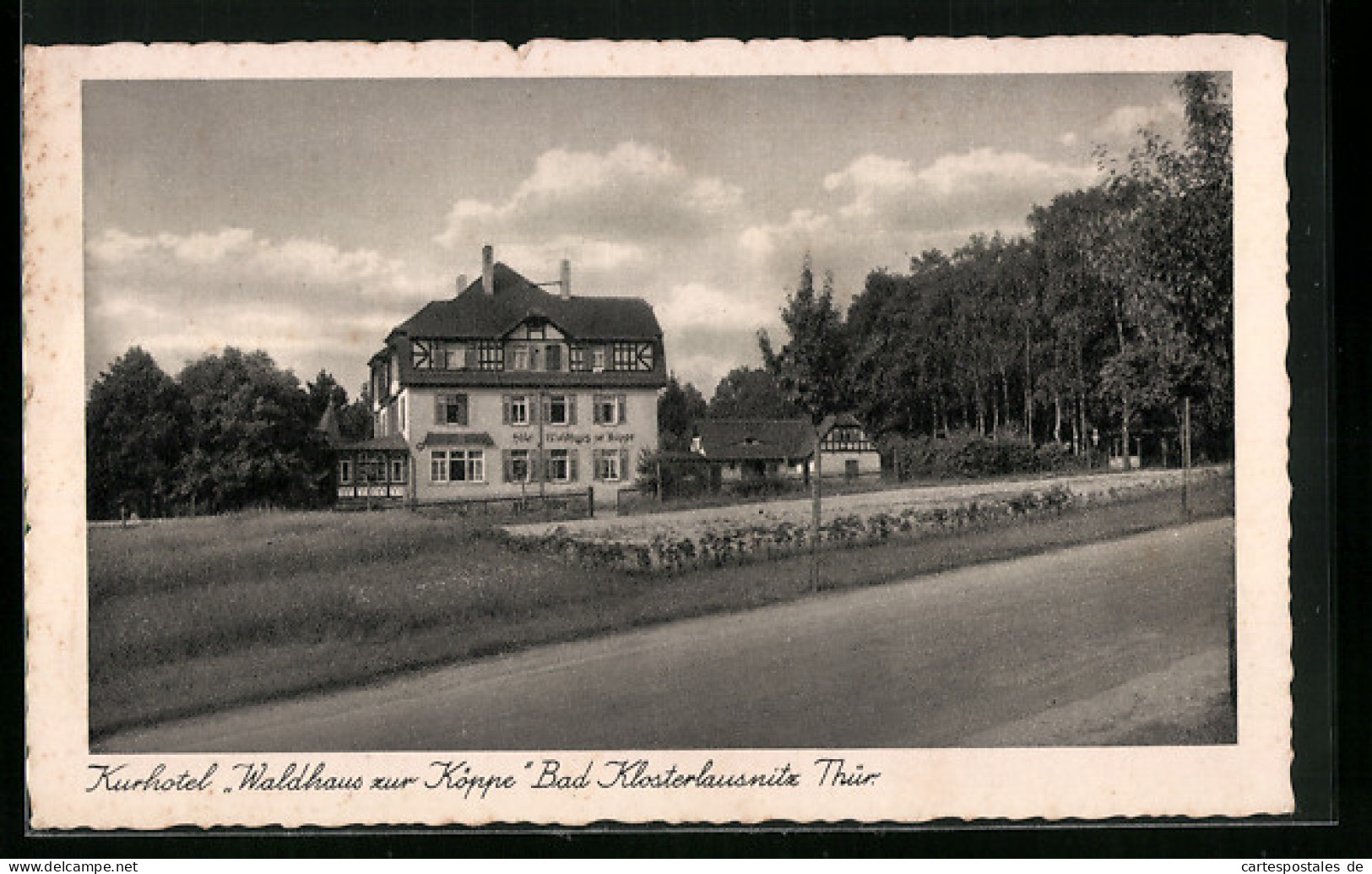 AK Bad Klosterlausnitz In Thür., Vor Dem Kurhotel Waldhaus Zur Köppe  - Bad Klosterlausnitz