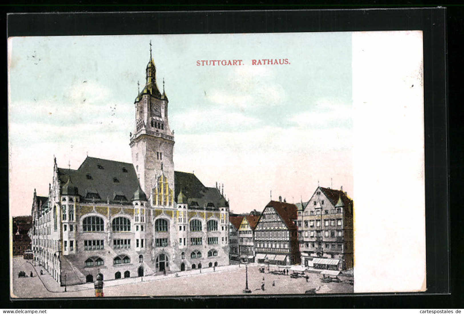 AK Stuttgart, Blick Auf Das Rathaus  - Stuttgart