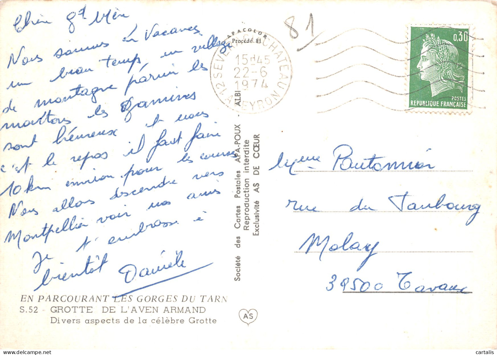 48-L AVEN ARMAND LES GROTTES-N°4183-A/0351 - Autres & Non Classés