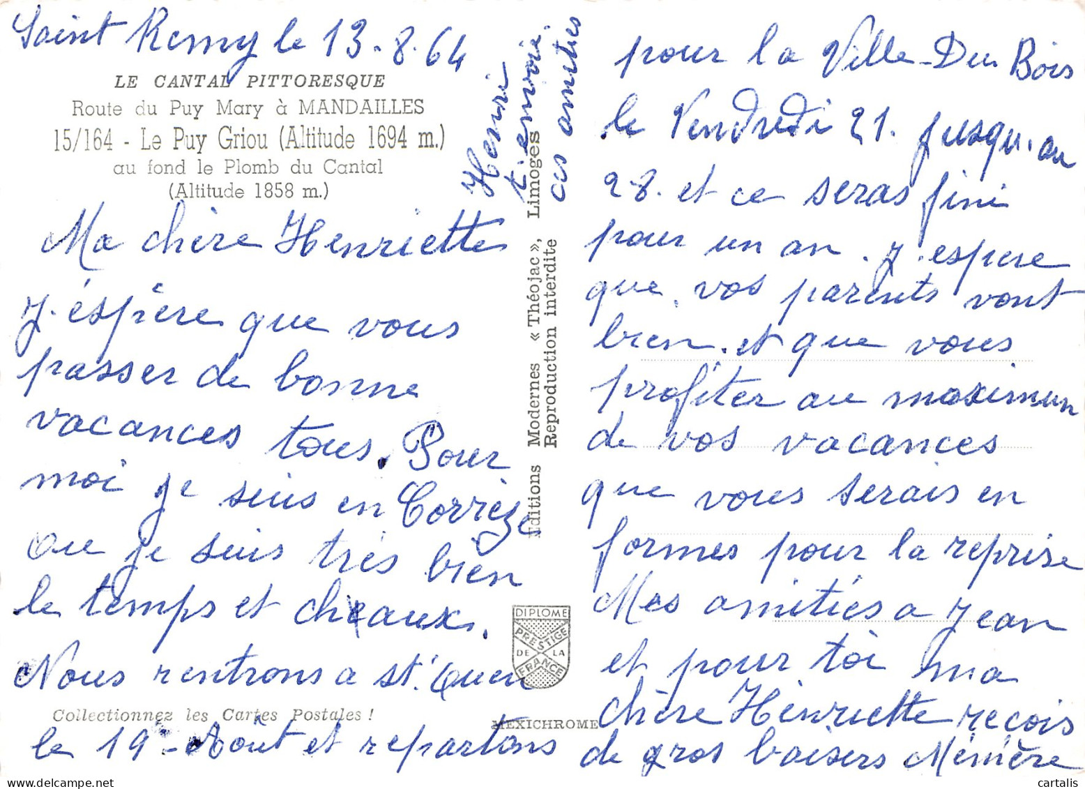 15-LE PUY GRIOU-N°4183-A/0225 - Other & Unclassified