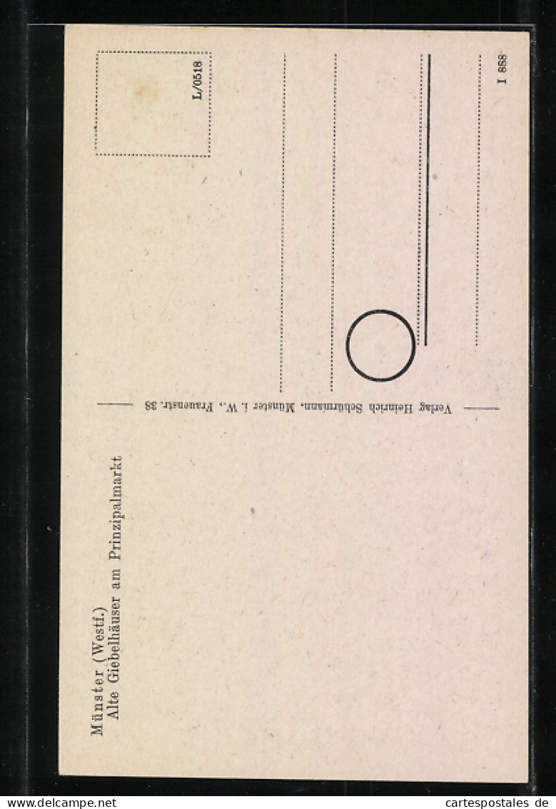 AK Münster I. Westf., Alte Giebelhäuser Am Prinzipalmarkt  - Muenster