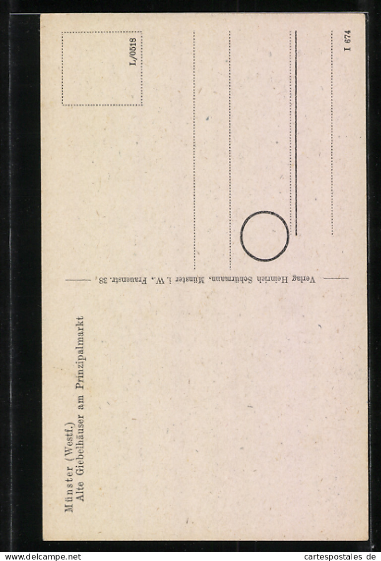 AK Münster I. Westf., Vor Den Alten Giebelhäusern Am Prinzipalmarkt  - Münster