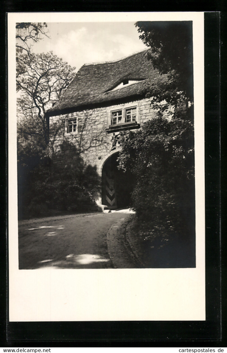 AK Burgscheidungen Bei Laucha A. Unstrut, Weg Durch Das Burgtor  - Andere & Zonder Classificatie