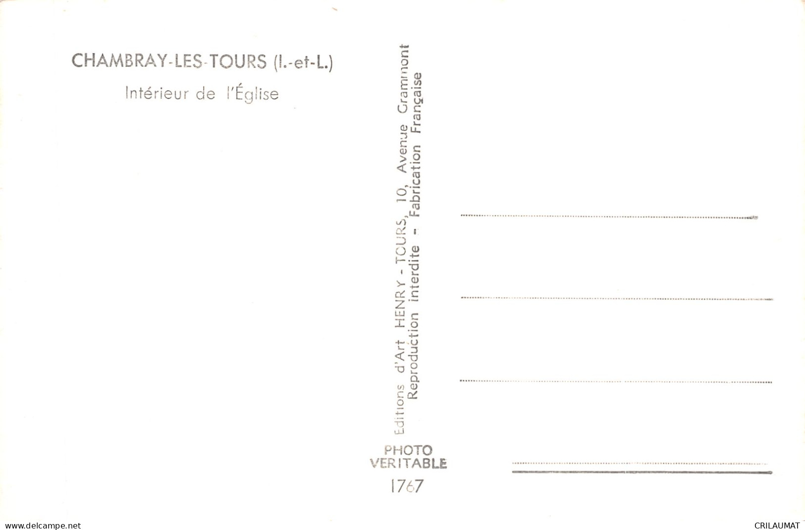 37-CHAMBRAY LES TOURS-N°LP5131-E/0075 - Andere & Zonder Classificatie