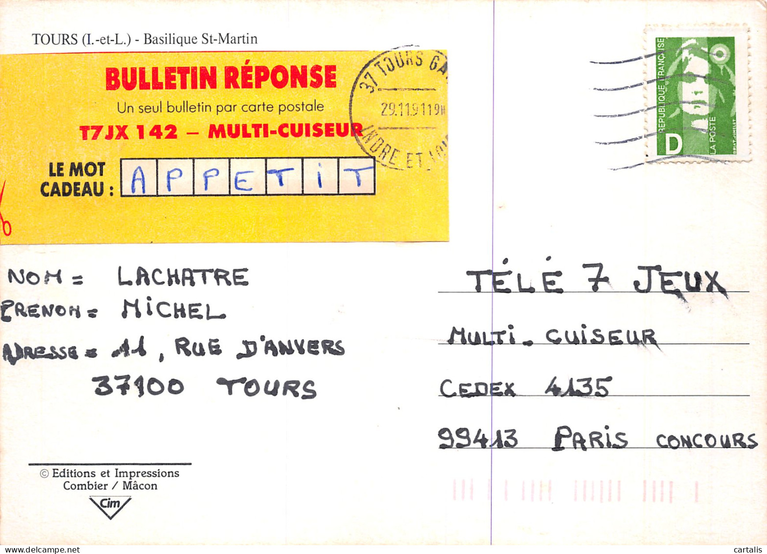 37-TOURS-N°4183-D/0281 - Tours