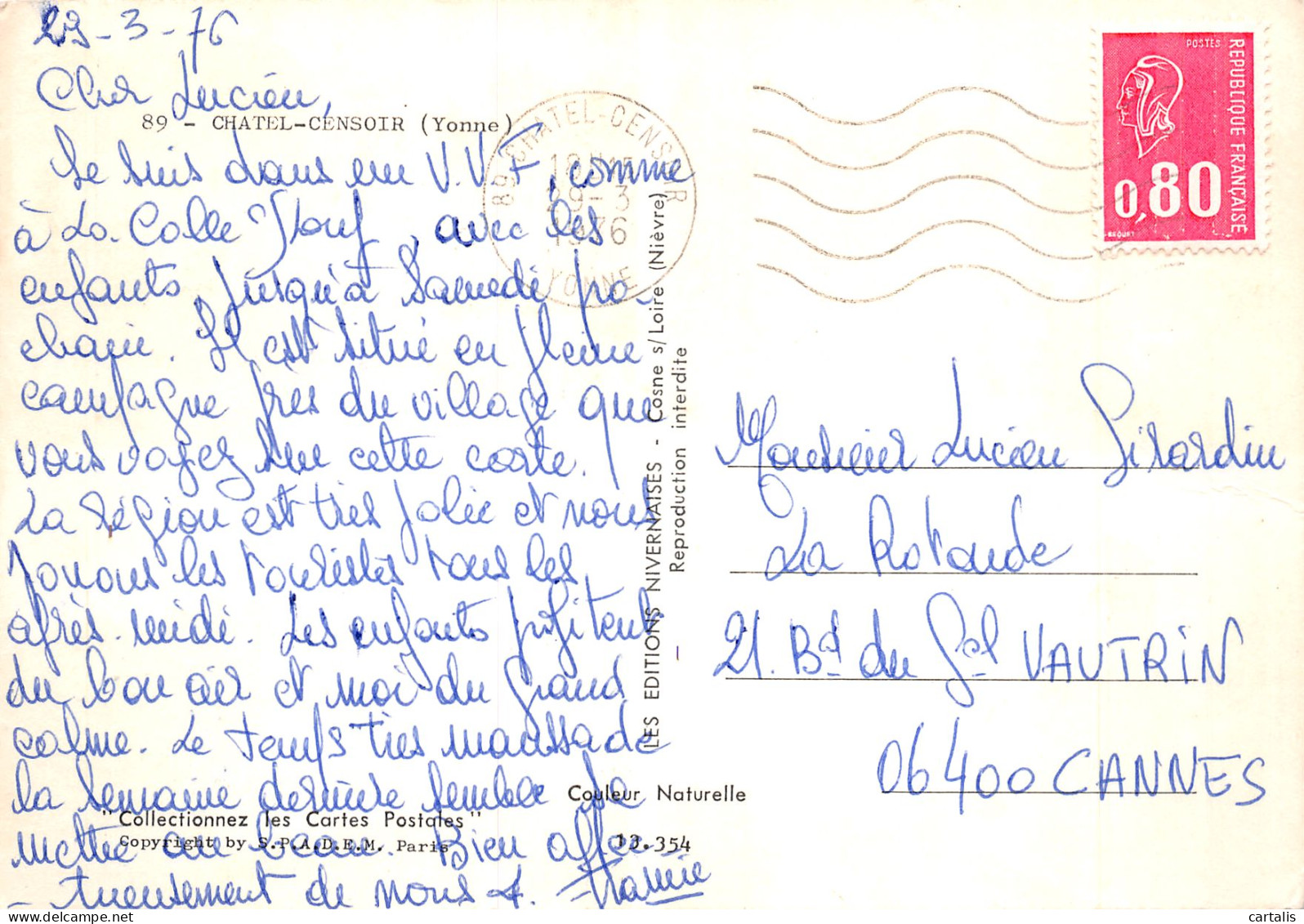 89-CHATEL CENSOIR-N°4183-D/0239 - Other & Unclassified