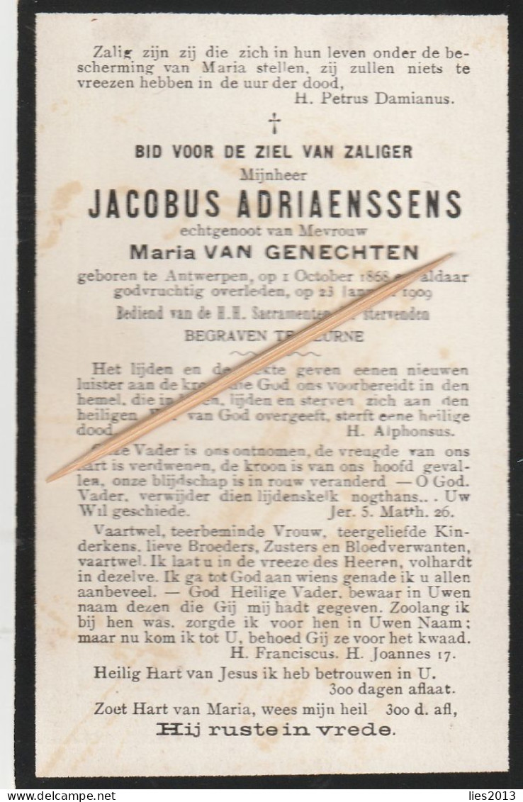 Antwerpen, 1909, Jacobus Adriaenssens, Van Genechten - Imágenes Religiosas