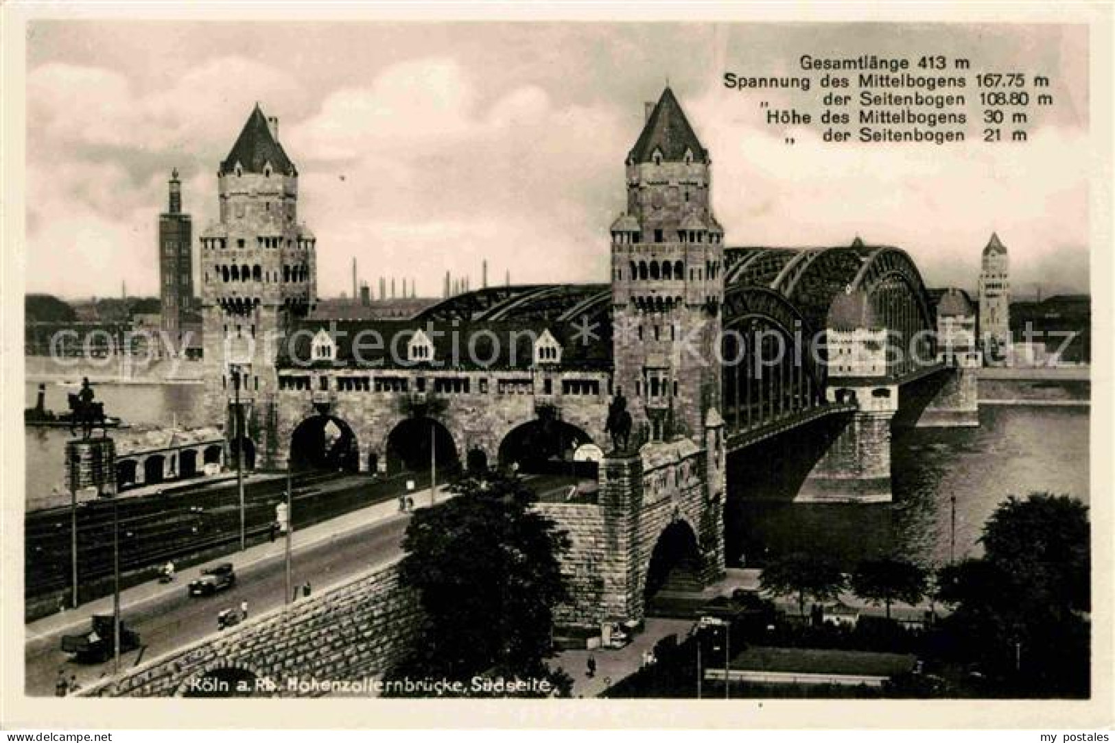 72794684 Koeln Rhein Hohenzollernbruecke Suedseite Koeln - Koeln