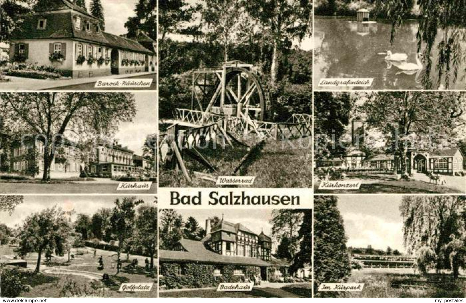 72794681 Bad Salzhausen Barock-Haeuschen Kurhaus Wasserrad Golfplatz Badehaus  B - Sonstige & Ohne Zuordnung