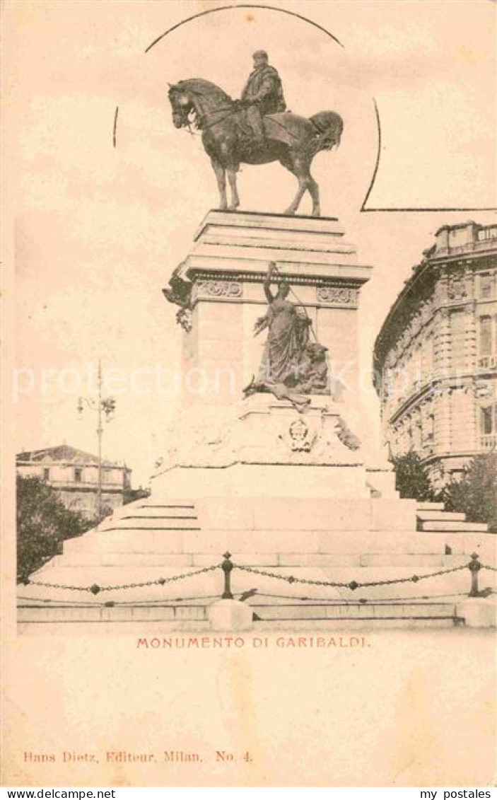 72794640 Milano Monumento Di Garibaldi Italien - Autres & Non Classés