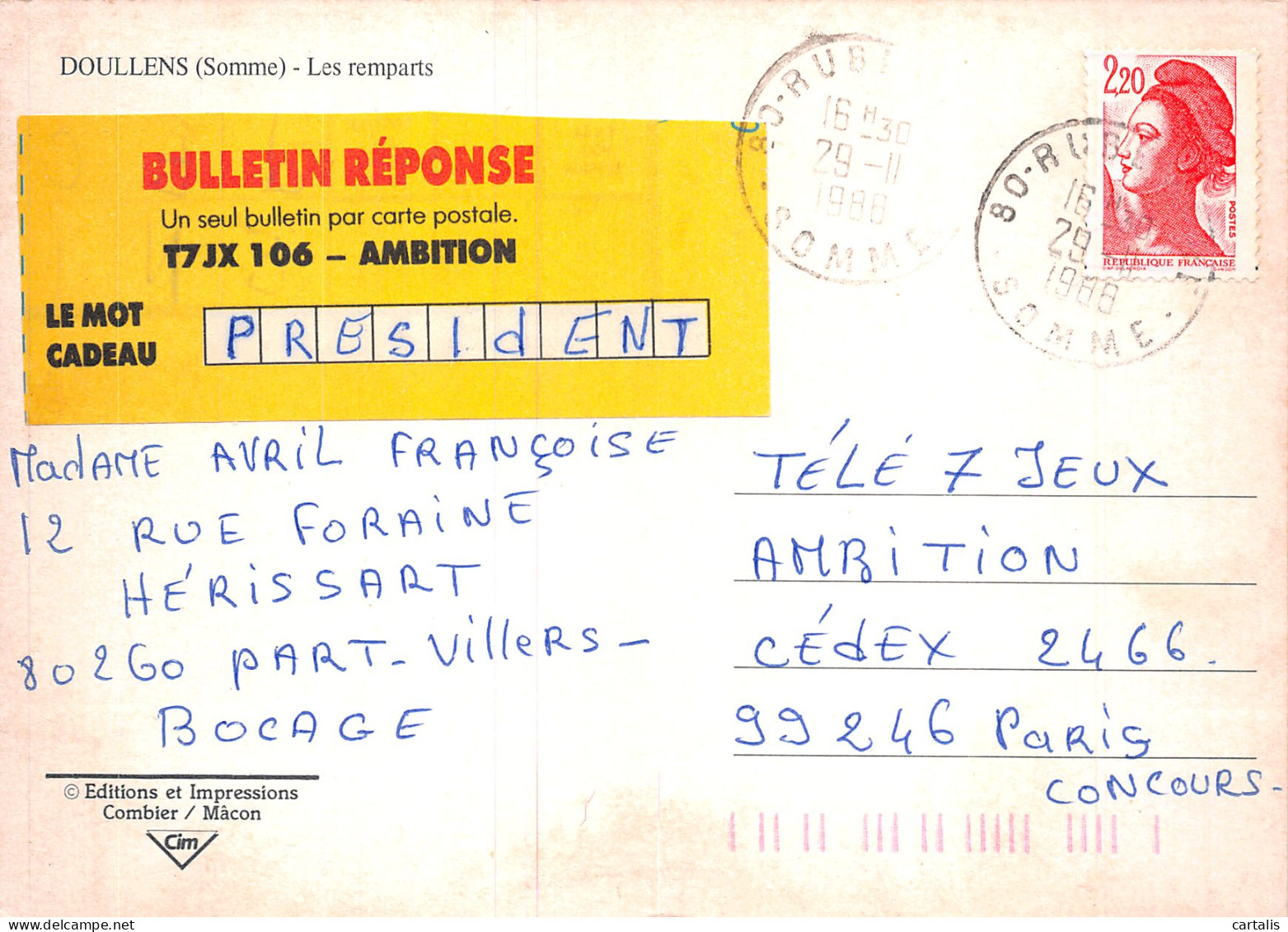 80-DOULLENS-N°4184-C/0119 - Doullens
