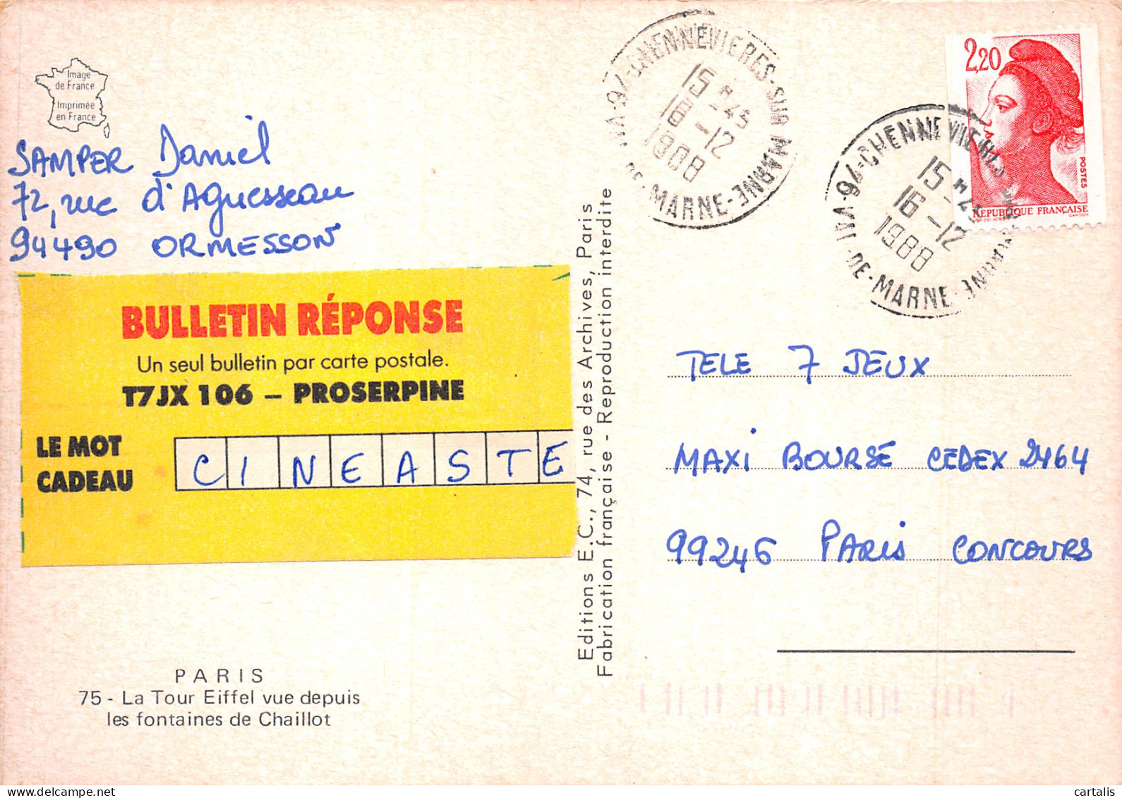 75-PARIS LA TOUR EIFFEL-N°4184-C/0091 - Eiffeltoren