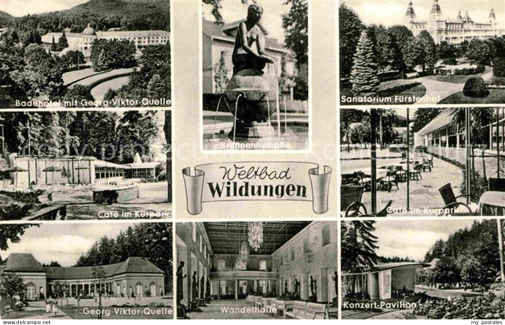 72794211 Bad Wildungen Badehotel Sanatorium Fuerstenhof Kurpark Wandelhalle Albe - Bad Wildungen