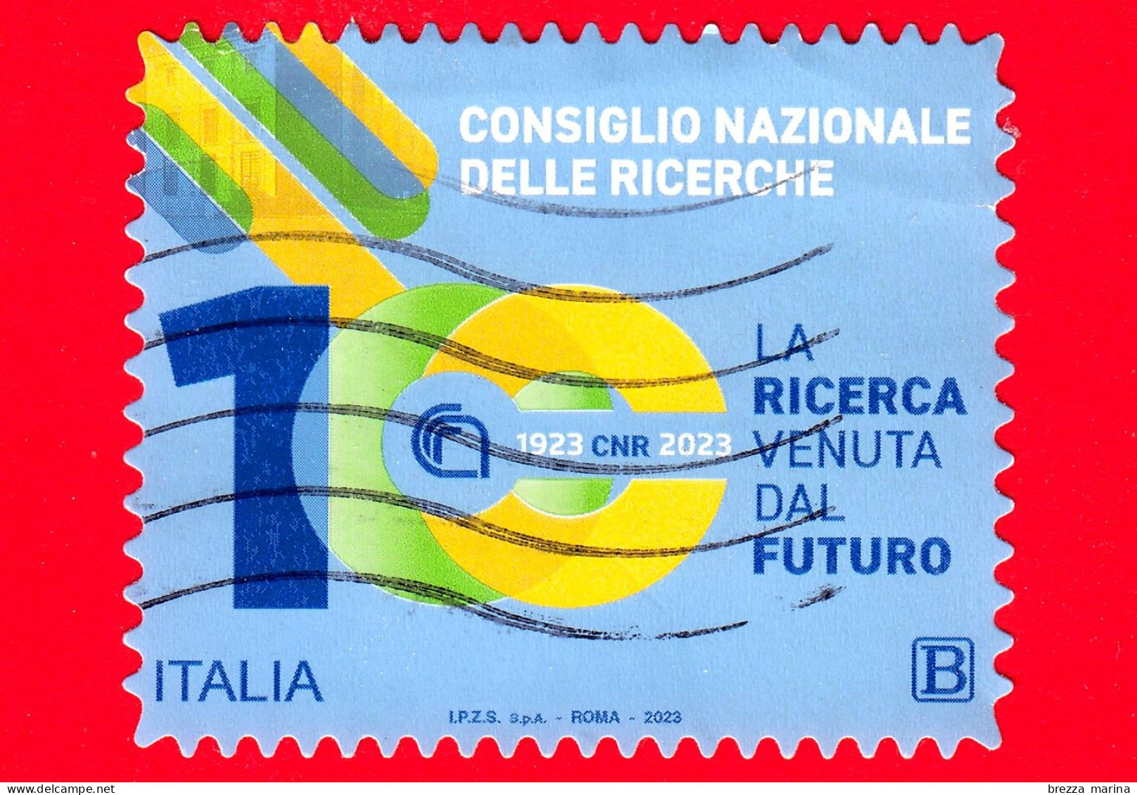 ITALIA - Usato - 2023 - 100 Anni Del Consiglio Nazionale Delle Ricerche – CNR - Logo - B - 2021-...: Usados